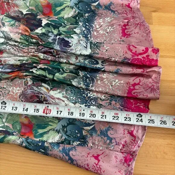 Sundance 100% Silk Sugarplum Garden Blouse Women’s XS Colorful Long Sleeve Top - Picture 11 of 11